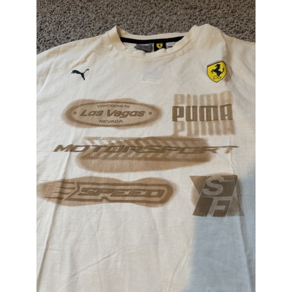 Puma Scuderia Ferrari desert sun race graphic tee men's t-shirt size large new - Picture 2 of 10